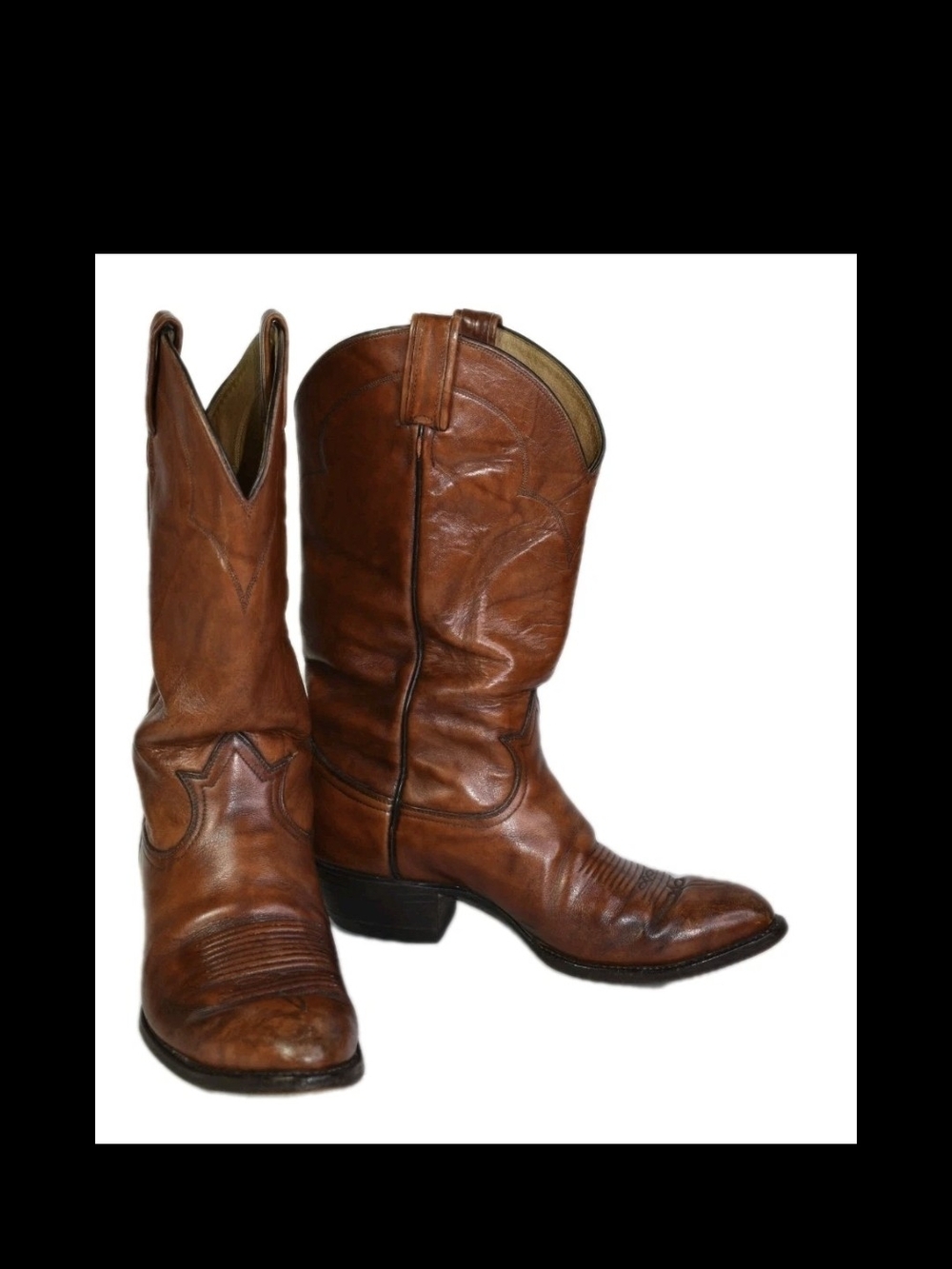 Vtg Tony Lama 5084 Cowboy Men's Western Leather Boots 9D Size 9 Circa 1978